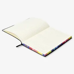 Quaderno A5 con bordo arcobaleno