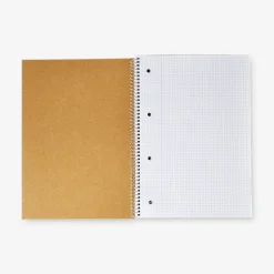 Quaderno a griglia con rilegatura a spirale A4 e copertina in carta artigianale