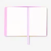Quaderno A5 sfumato con charm e specchietto a cuore