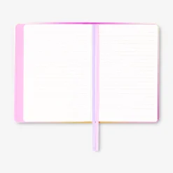 Quaderno A5 sfumato con charm e specchietto a cuore