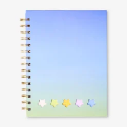 Quaderno A5 sfumato con penna e foglietti adesivi