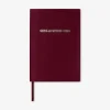 Quaderno bordeaux con scritta