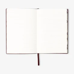Quaderno bordeaux con scritta