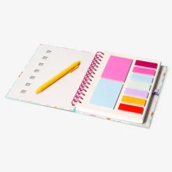 Quaderno floreale con segnapagina e penna