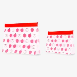 Sacchetti richiudibili riutilizzabili con mele rosse - 2 pz