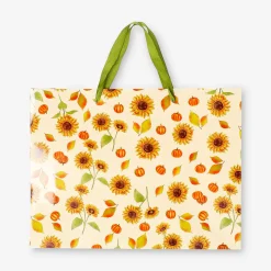 Sacchetto regalo con motivo a girasoli - 33x25 cm