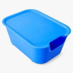Scatola blu con coperchio - 19x26 cm