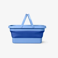 Scatola da picnic pieghevole blu con tavolino