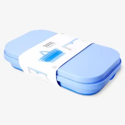 Scatola da picnic pieghevole blu con tavolino