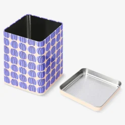 Scatola di latta con stampa di zucche - 13 cm