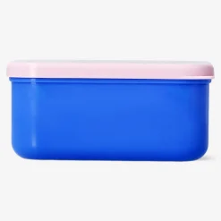 Scatola per snack blu con citazione - 12 cm