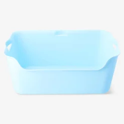 Scatola portaoggetti blu con coperchio - 26x40 cm