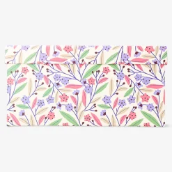 Scatola portaoggetti con fiori multicolore - 17x24 cm