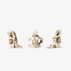 Scimmie scheletro decorative - 3 pz