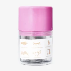 Set da viaggio rosa con adesivi - 4 pz