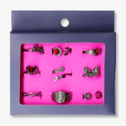 Set di anelli regolabili - Gotico romantico - 9 pz