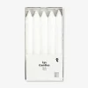 Set di candele bianche per la cena - 10 pz