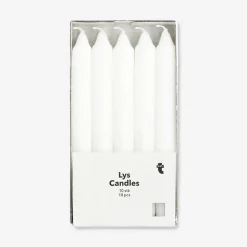 Set di candele bianche per la cena - 10 pz