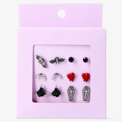 Set di orecchini a lobo - Motivi gotici - 6 pz