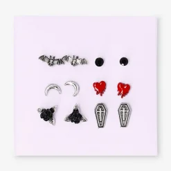 Set di orecchini a lobo - Motivi gotici - 6 pz