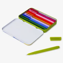 Set di penne da disegno in scatola di latta - 8 pz