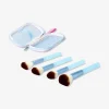 Set di pennelli trucco in pochette a rete - 4 pz