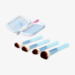 Set di pennelli trucco in pochette a rete - 4 pz