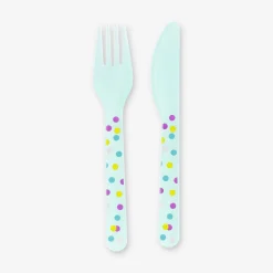 Set di posate con dettagli in lamina - 6 pz