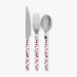 Set di posate con stampa ciliegie - 3 pz