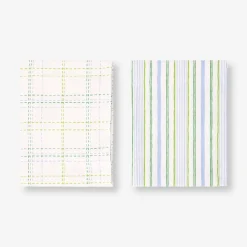 Set di strofinacci a quadri e righe - 2 pz