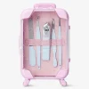 Set manicure e pedicure in trolley rosa - 5 pz