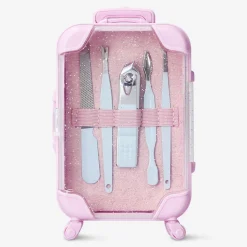 Set manicure e pedicure in trolley rosa - 5 pz