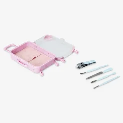 Set manicure e pedicure in trolley rosa - 5 pz