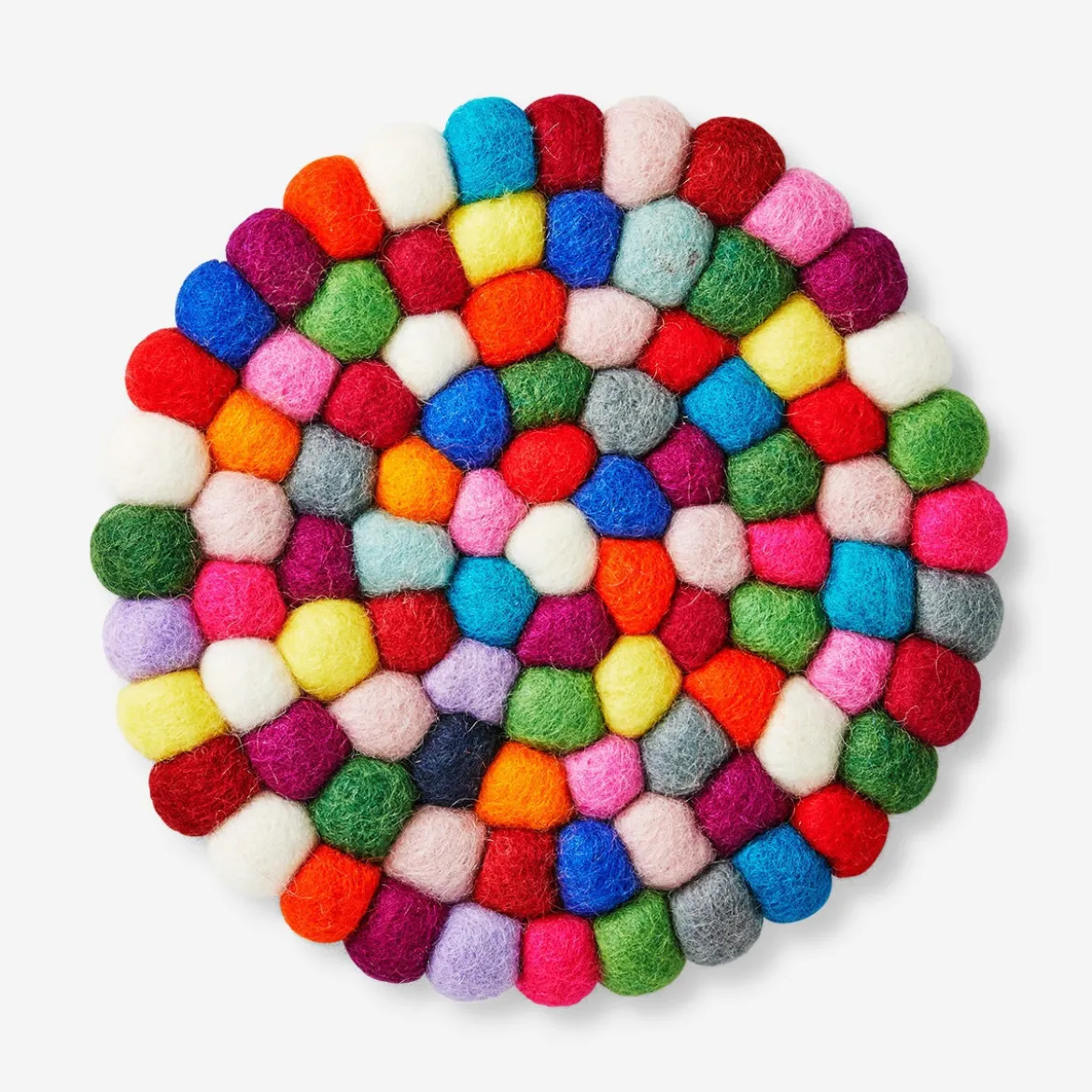 Sottobicchiere in feltro multicolore - 19 cm