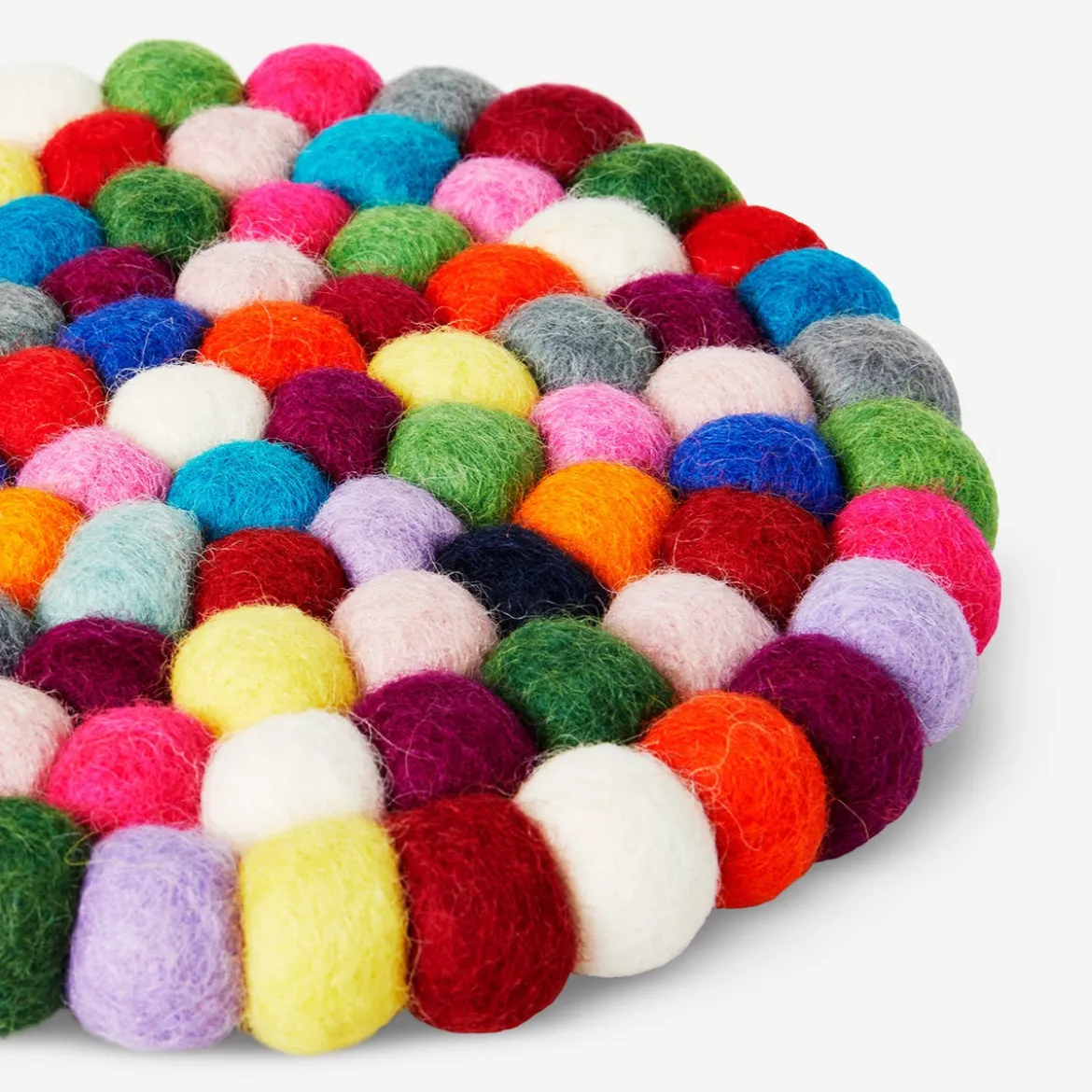 Sottobicchiere in feltro multicolore - 19 cm
