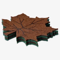 Sottobicchieri in feltro a forma di foglia - 4 pz