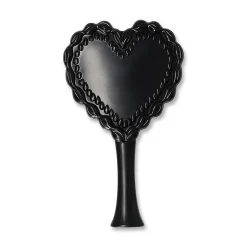 Spazzola per capelli a cuore rossa e nera
