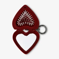 Spazzola pieghevole a cuore con specchio