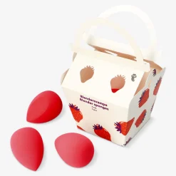 Spugnette blender per il trucco in scatola a forma di fragola