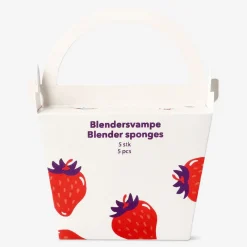 Spugnette blender per il trucco in scatola a forma di fragola