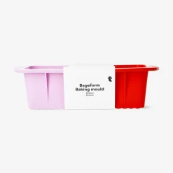 Stampo da forno in silicone rosa e rosso