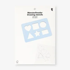 Stencil da disegno in legno con forme assortite - 6 pz