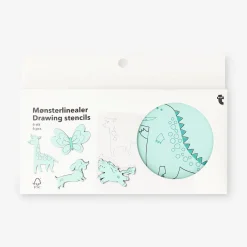 Stencil da disegno in legno con animali - 6 pz