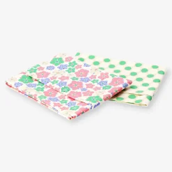 Strofinacci con pois e fiori - 2 pz