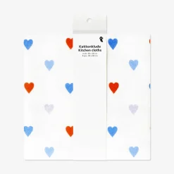 Strofinacci da cucina con cuori - 4 pz