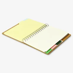 Taccuino A5 con linguette e copertina in carta artigianale