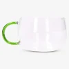 Tazza in vetro con manico colorato - 220 ml