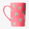Tazza rosa con fiori - 570 ml