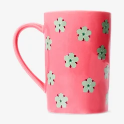 Tazza rosa con fiori - 570 ml