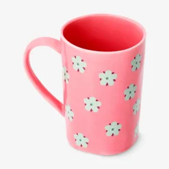 Tazza rosa con fiori - 570 ml